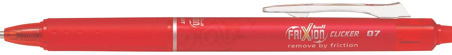 Kulpatron Pilot Frixion Clicker/LX, raderbar, röd, 0,7 mm, 3 st