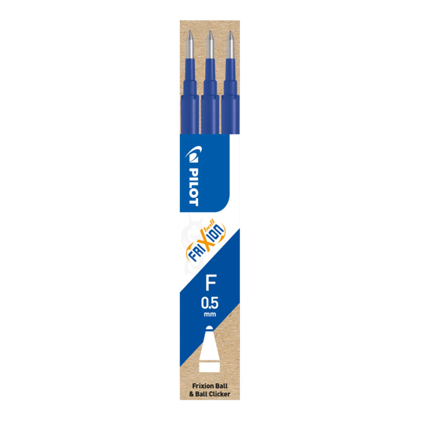 Kulpatron Pilot Frixion Point Clicker, blå, 0.5 mm, 3 st