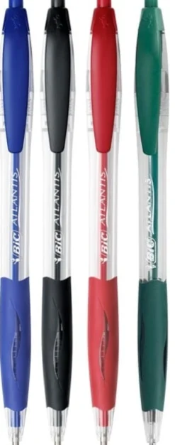 Kulpenna Bic Atlantis M, blå, dokumentäkta, 1,0 mm
