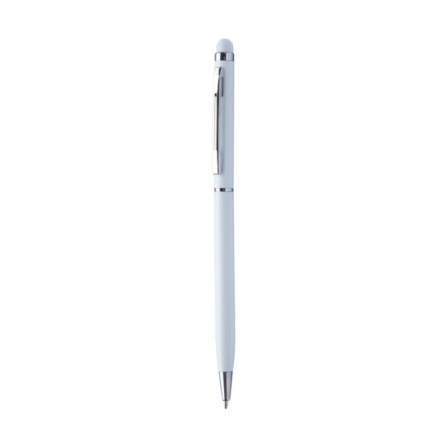Kulpenna Byzar Touch, vit aluminium, blått bläck, 2-i-1