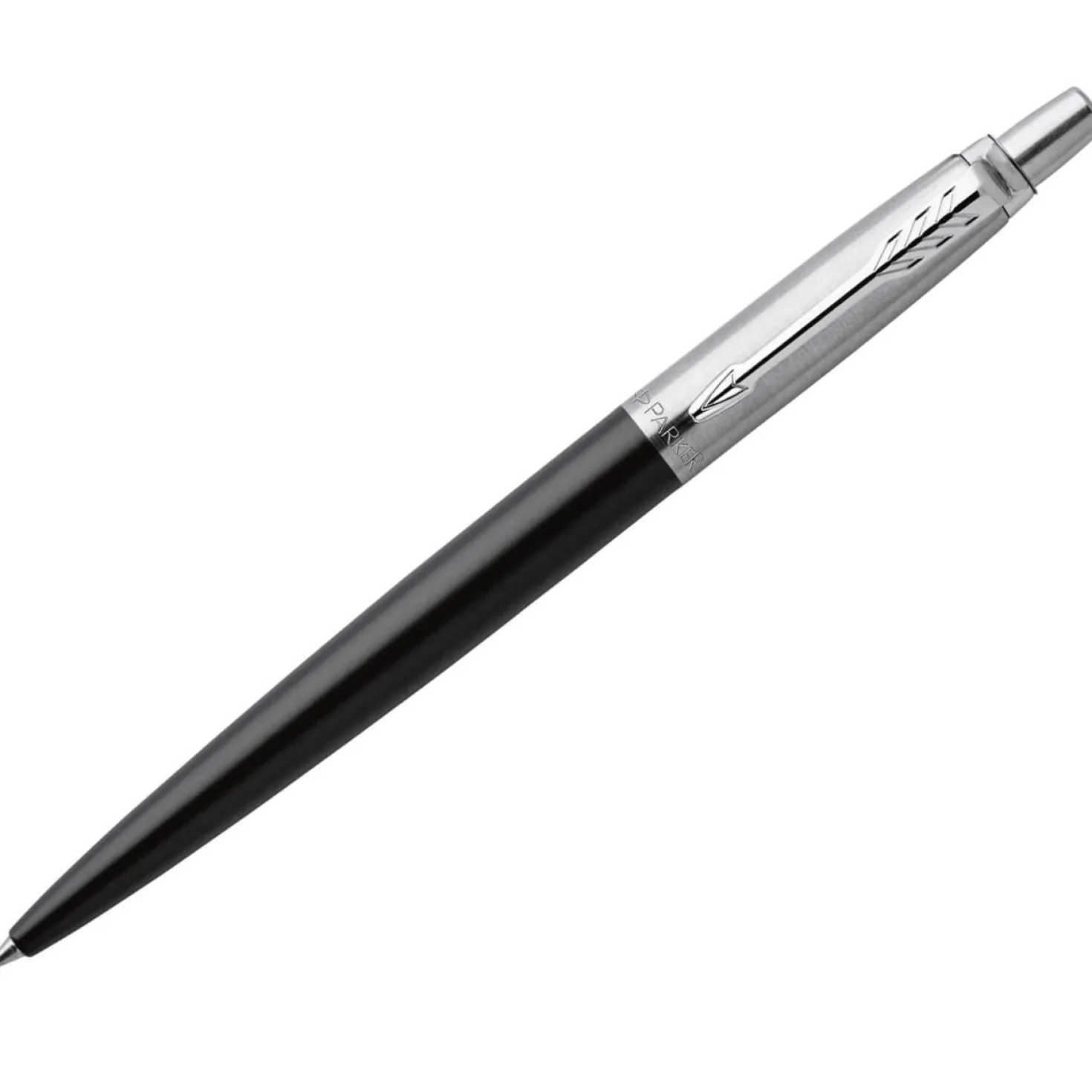 Kulpenna Parker Jotter M, rostfritt stål, svart