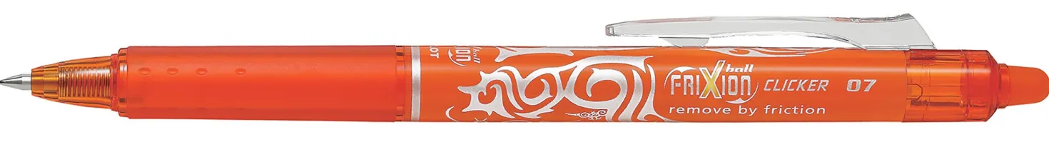 Kulspetspenna Pilot Frixion Clicker Raderbar, 0,7 mm, orange