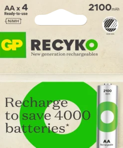 Laddbart batteri GP Recyko AA 2100mAh, 4-pack