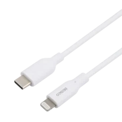 Laddkabel Deltaco USB-C till Lightning MFi-certifierad, vit, 1 m