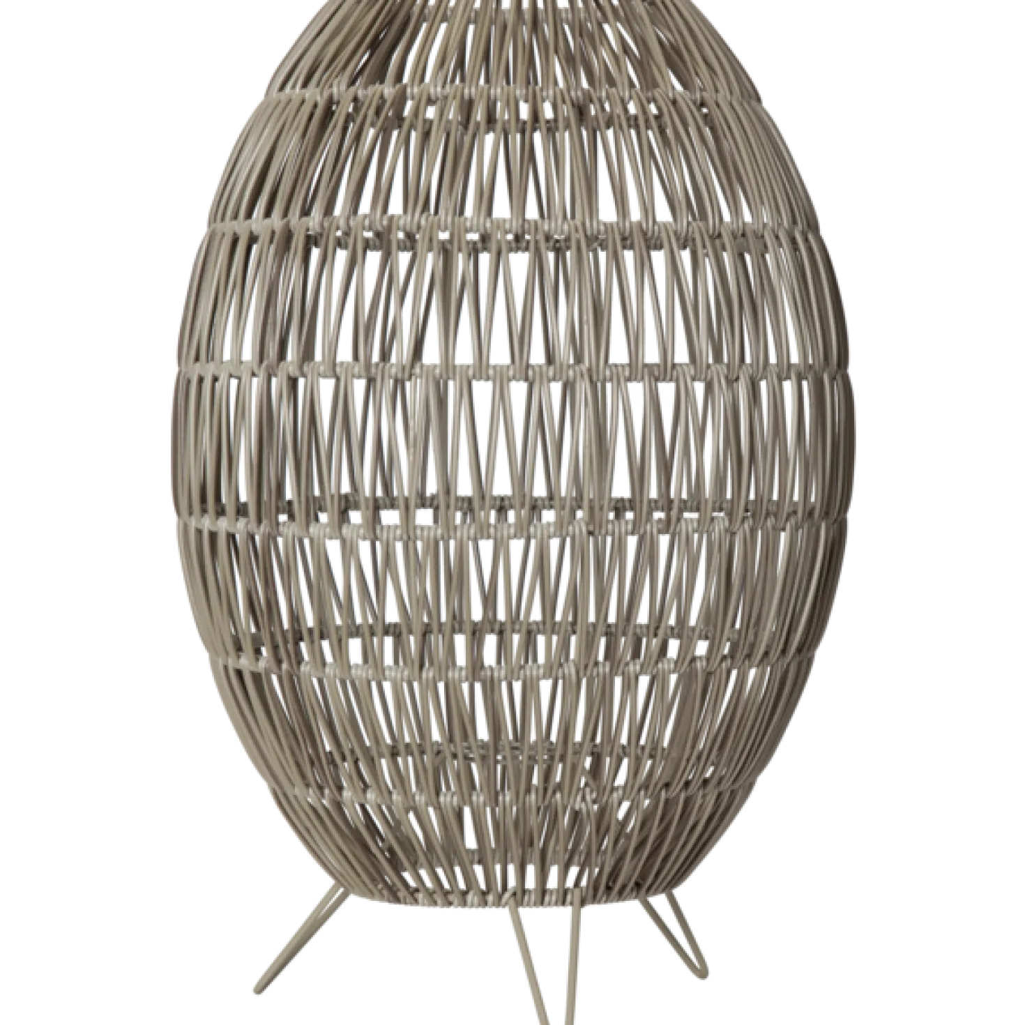 Lampskärm Star Trading Linde Golvmodell, konstrotting, gråbeige, E27