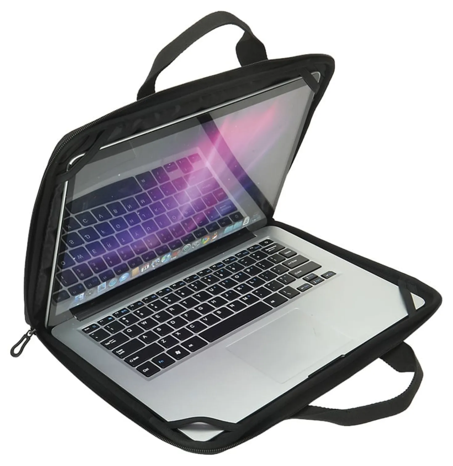 Laptopfodral Deltaco Neopren 13-14", axelrem, svart