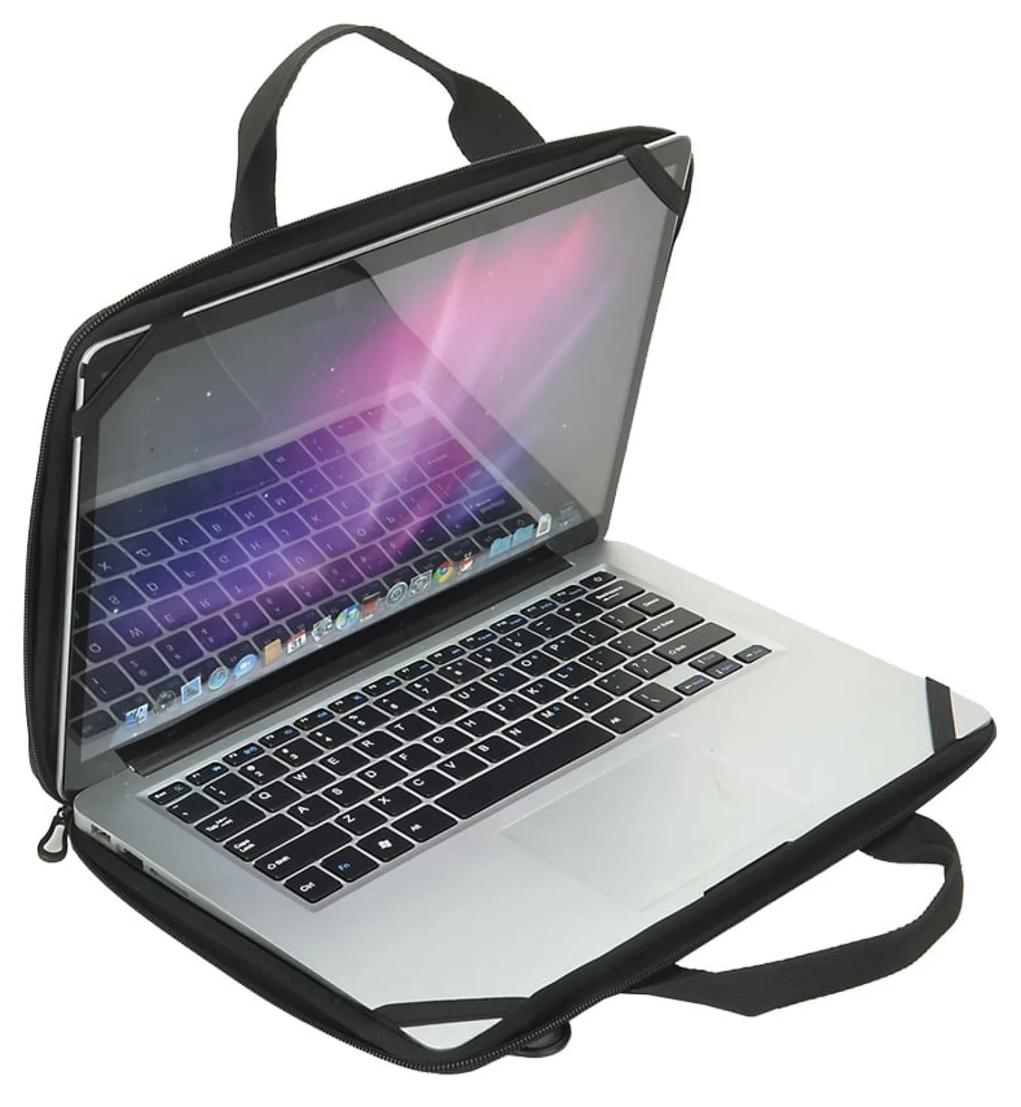 Laptopfodral Deltaco Neopren 11,6-12 tum, svart, axelrem