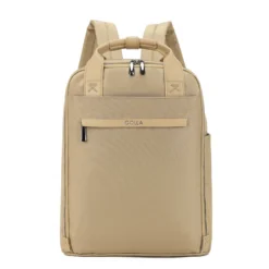 Laptopryggsäck Golla Lynx, 15.6 tum, nylon och läder, Coffee