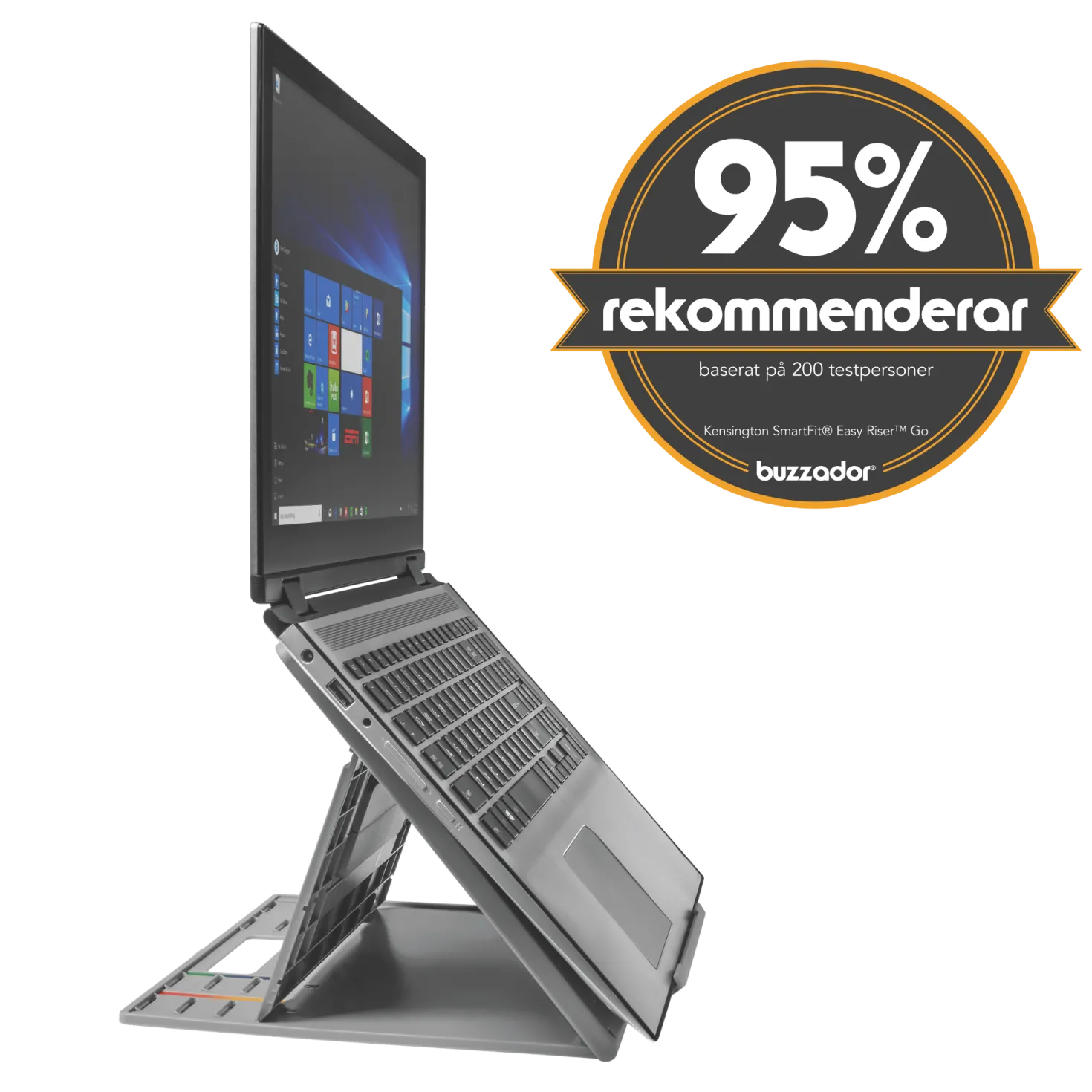 Laptopstöd Kensington SmartFit, upp till 17 tum, silver