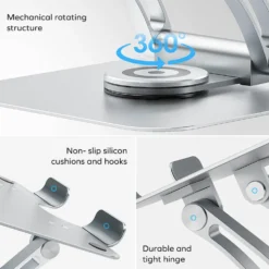 Laptopställ Desire2 Supreme Dual Pivot Plus, silver, 10-17,3 tum