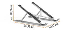 Laptopställ Durable FOLD Aluminium, 10-15 tum, hopfällbart