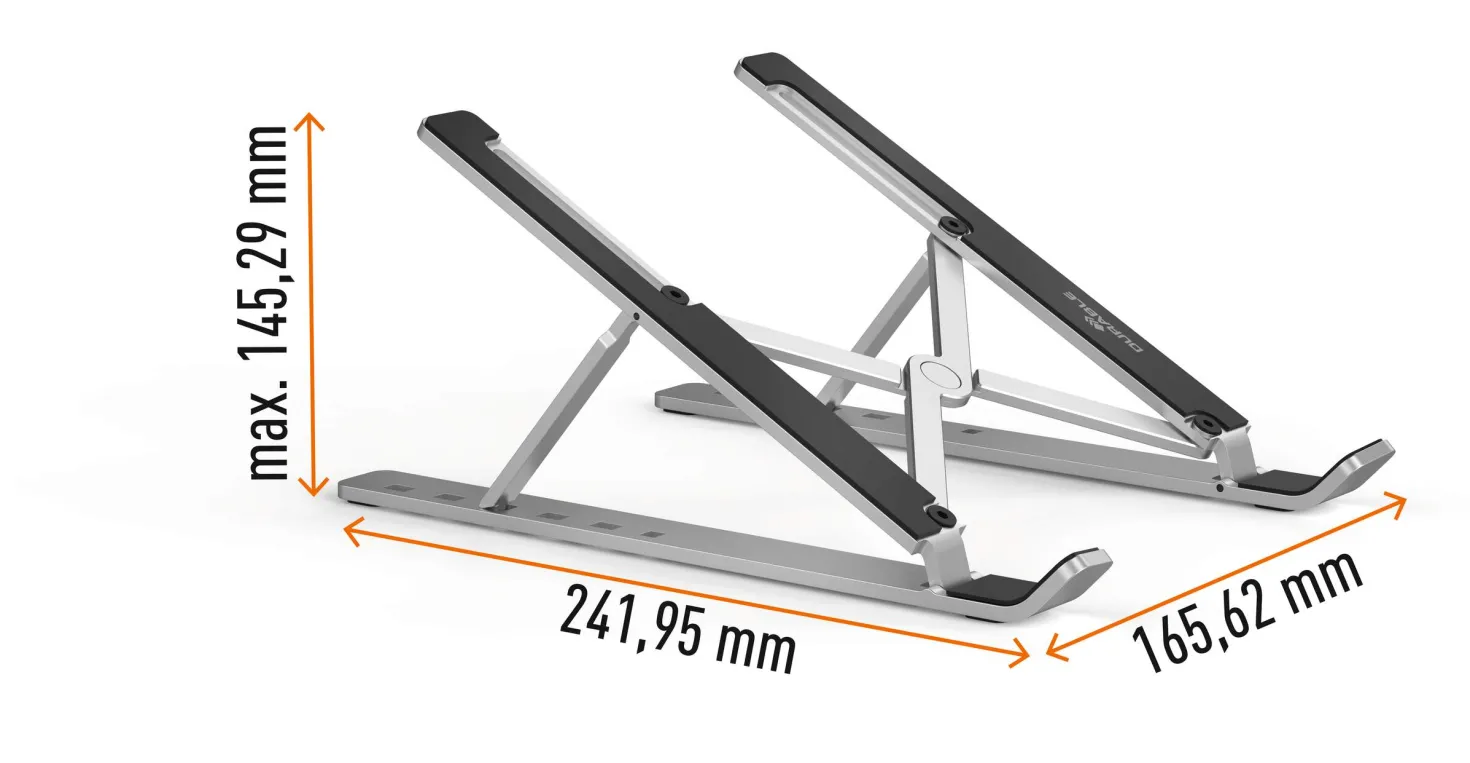 Laptopställ Durable FOLD Aluminium, 10-15 tum, hopfällbart