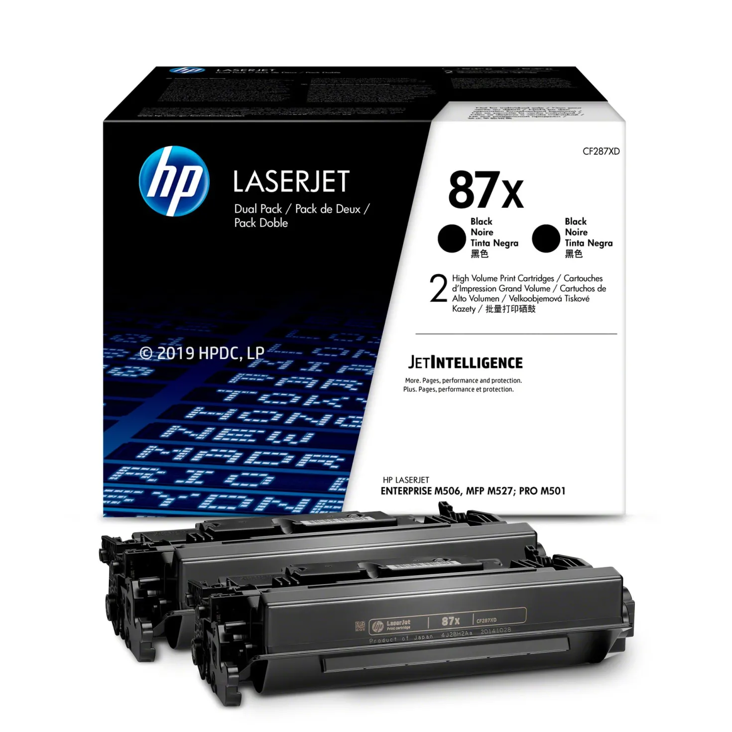 LaserJet 87X black toner dualpack