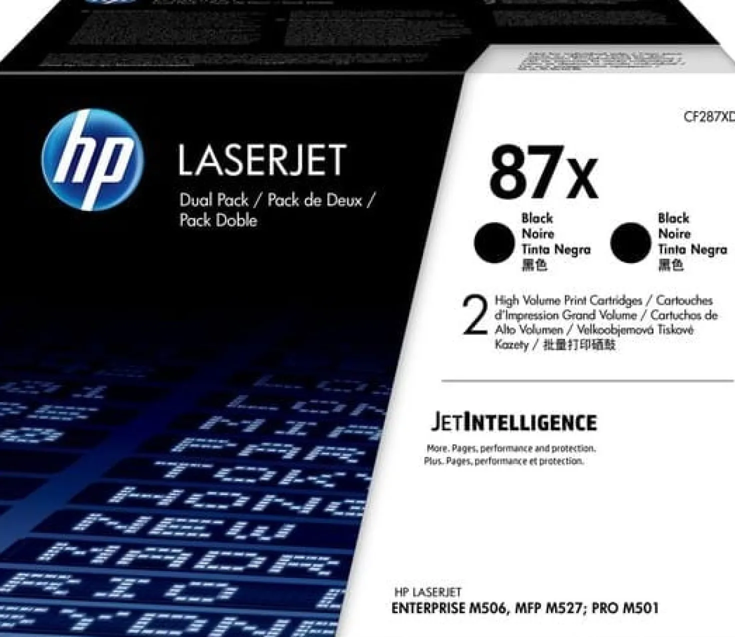 LaserJet 87X black toner dualpack