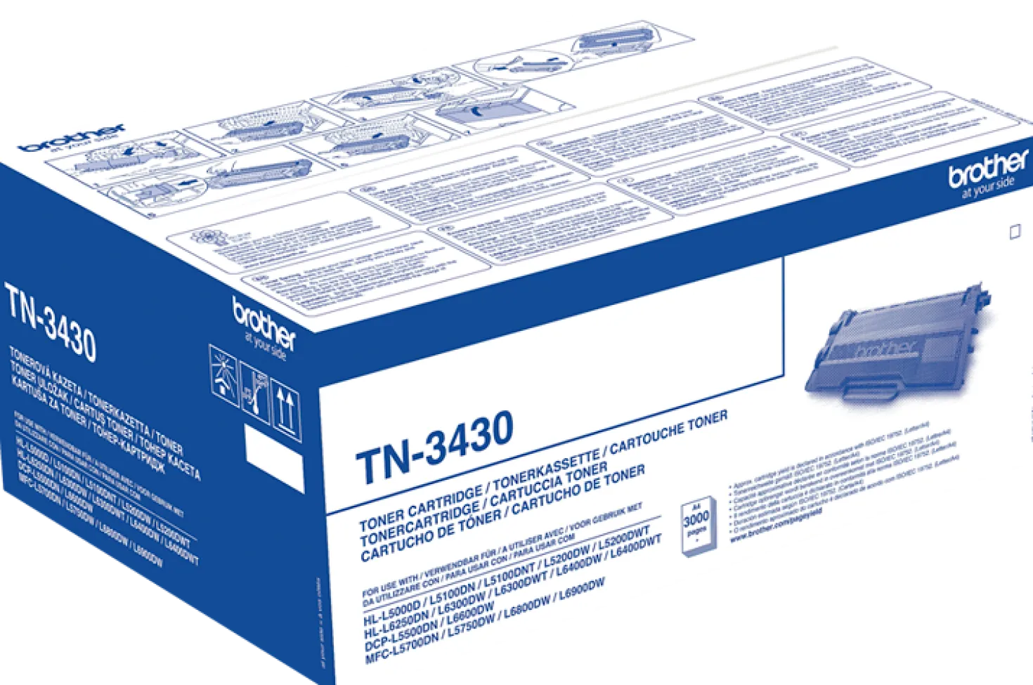 Lasertoner Brother TN-3430 svart