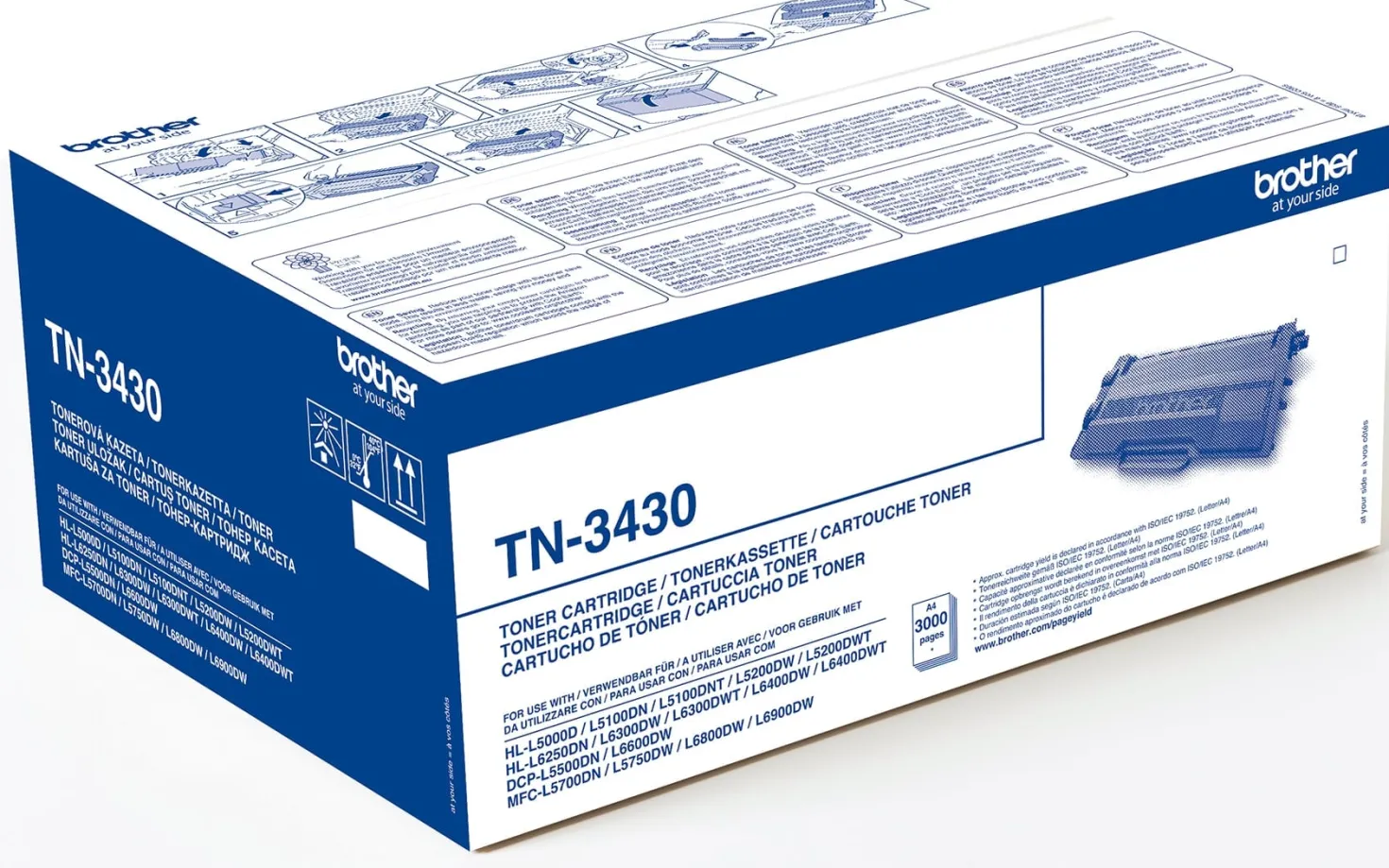 Lasertoner Brother TN-3430 svart