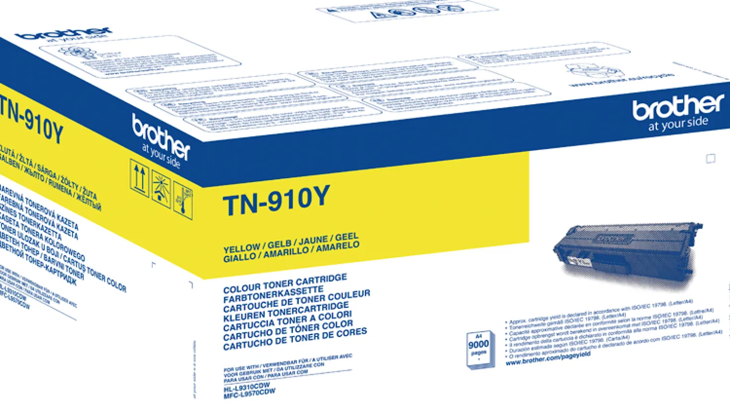 Lasertoner Brother TN910Y gul