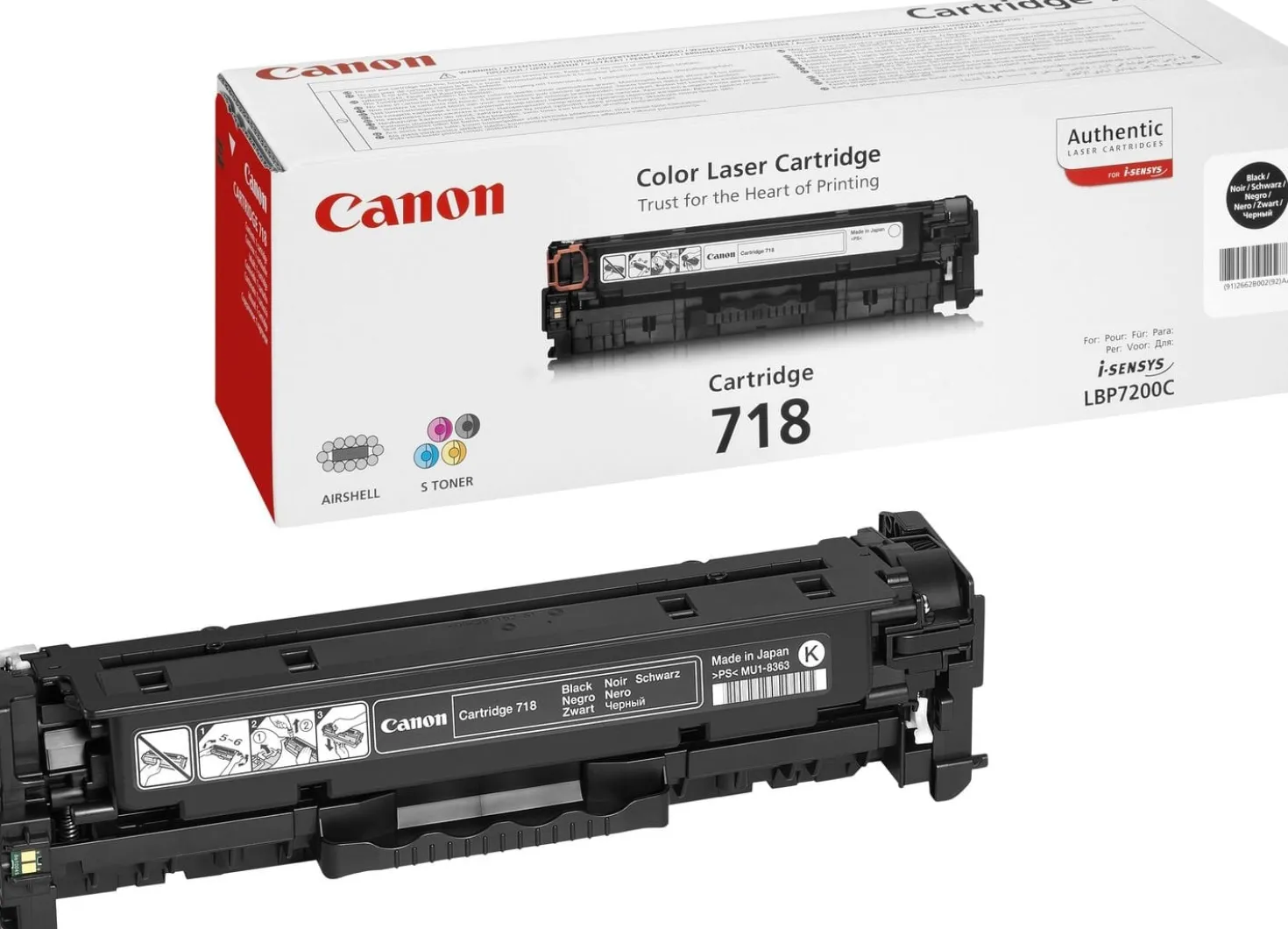 Lasertoner Canon 718Bk Svart