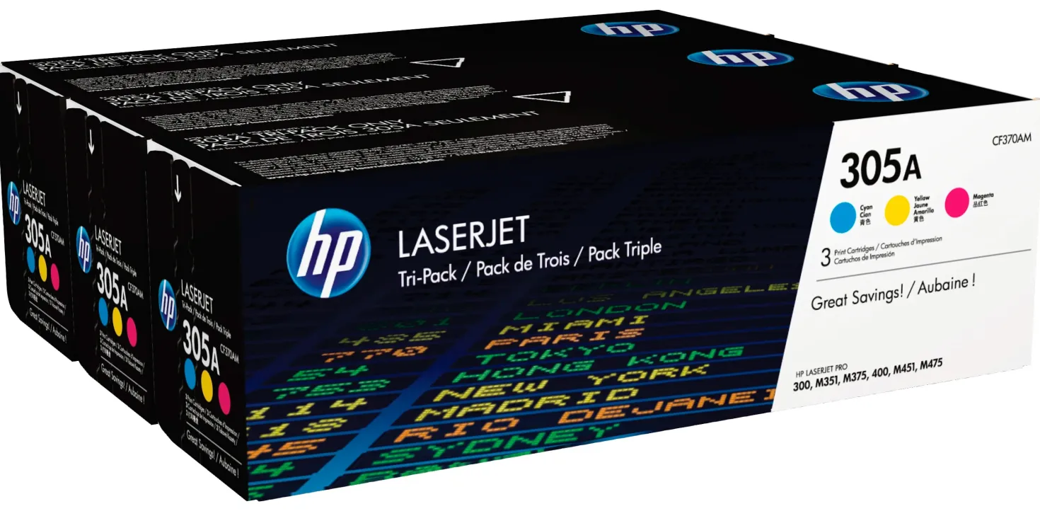 Lasertoner Hp 305A C/M/Y