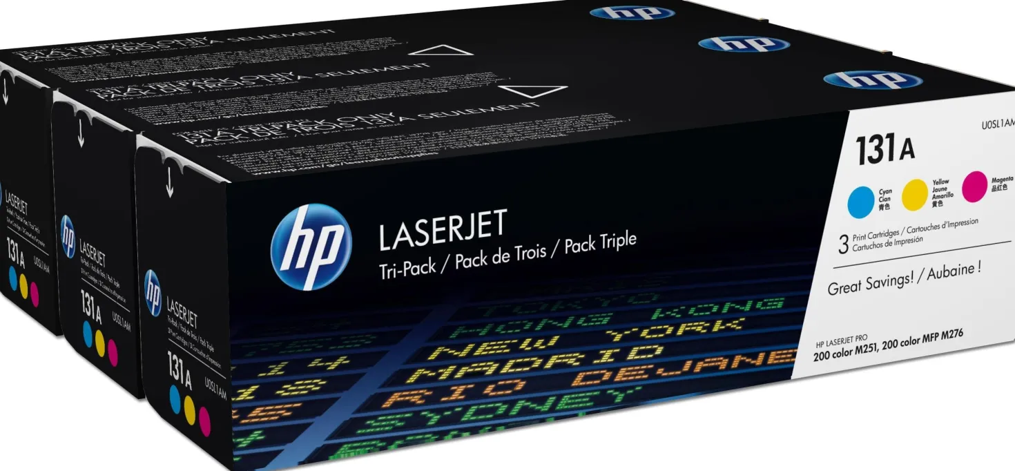 Lasertoner HP 131A cyan/magenta/gul Multipack