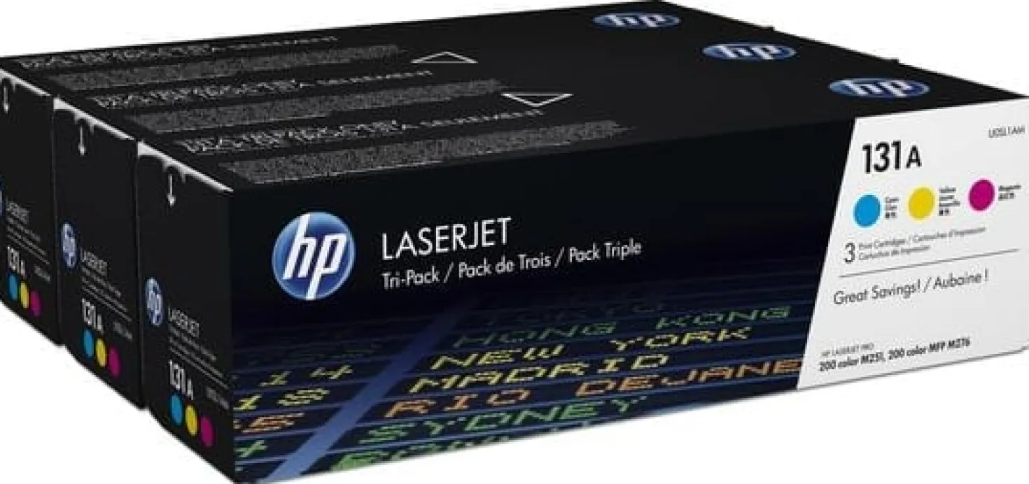 Lasertoner HP 131A cyan/magenta/gul Multipack