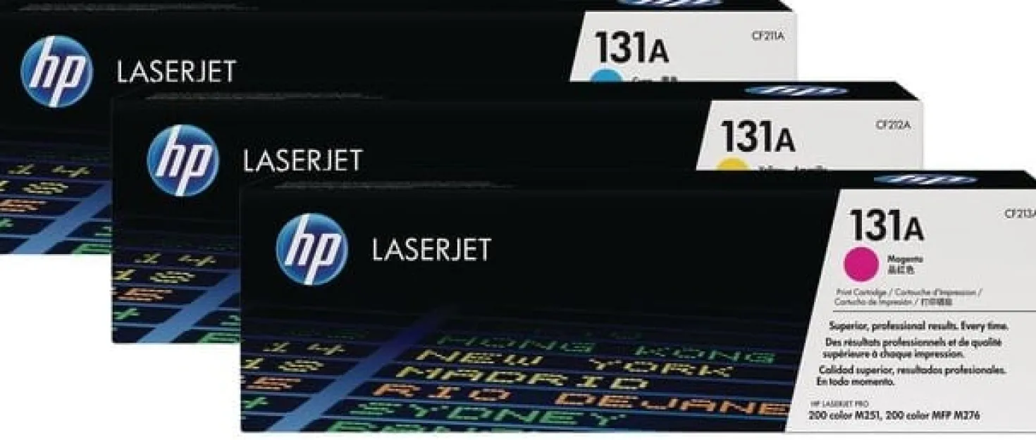 Lasertoner HP 131A cyan/magenta/gul Multipack