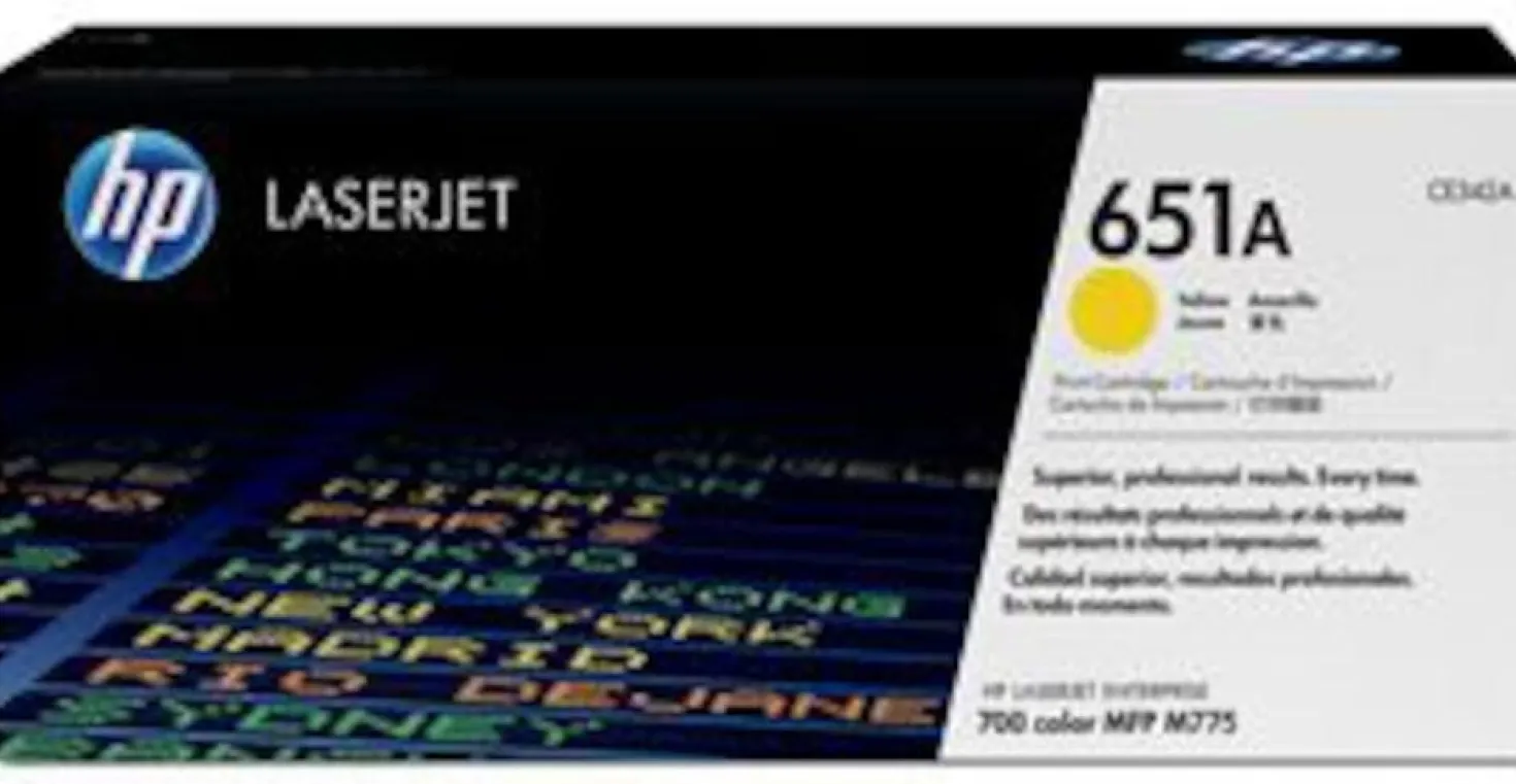 Lasertoner HP 651A gul
