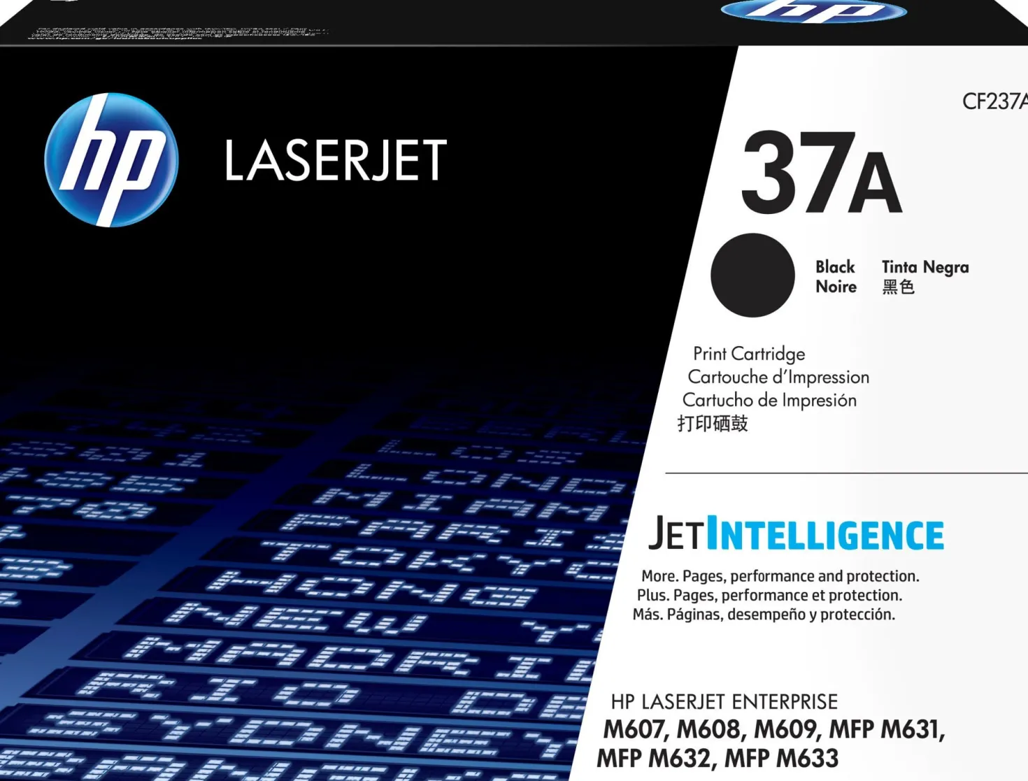 Lasertoner HP 37A svart