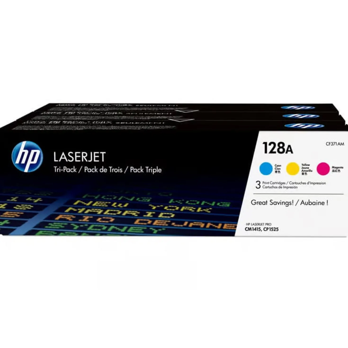 Lasertoner Hp 128A Tri-pack Cyan, Yellow, magenta