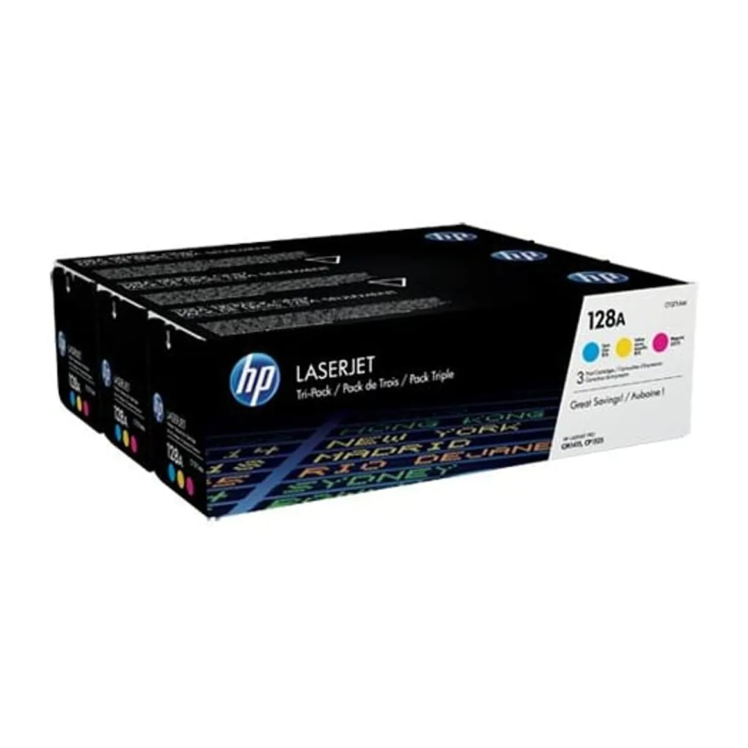 Lasertoner Hp 128A Tri-pack Cyan, Yellow, magenta