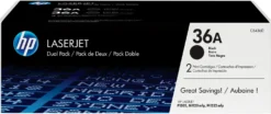 Lasertoner HP CB436AD 36A Svart Dualpack