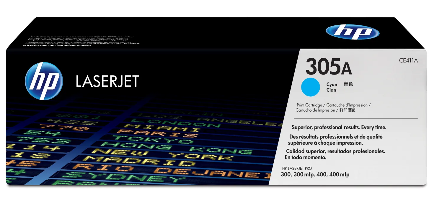 Lasertoner HP CE411A/305A cyan