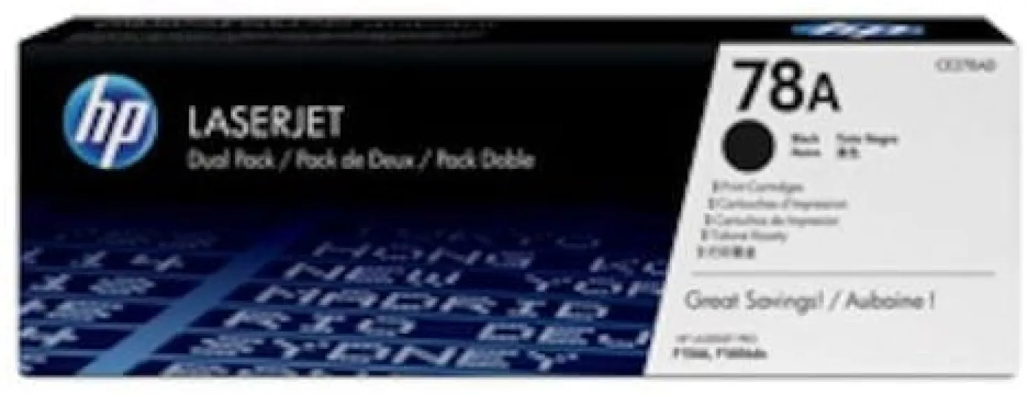 Lasertoner HP CE278AD 78A Svart Twinpack
