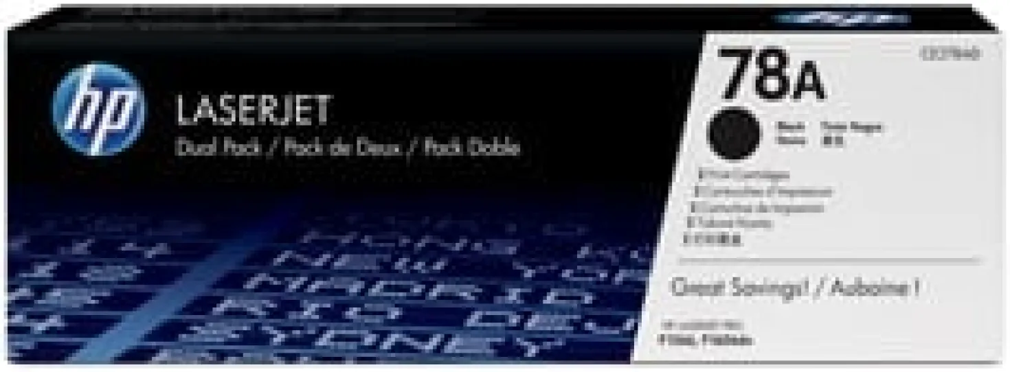 Lasertoner HP CE278AD 78A Svart Twinpack