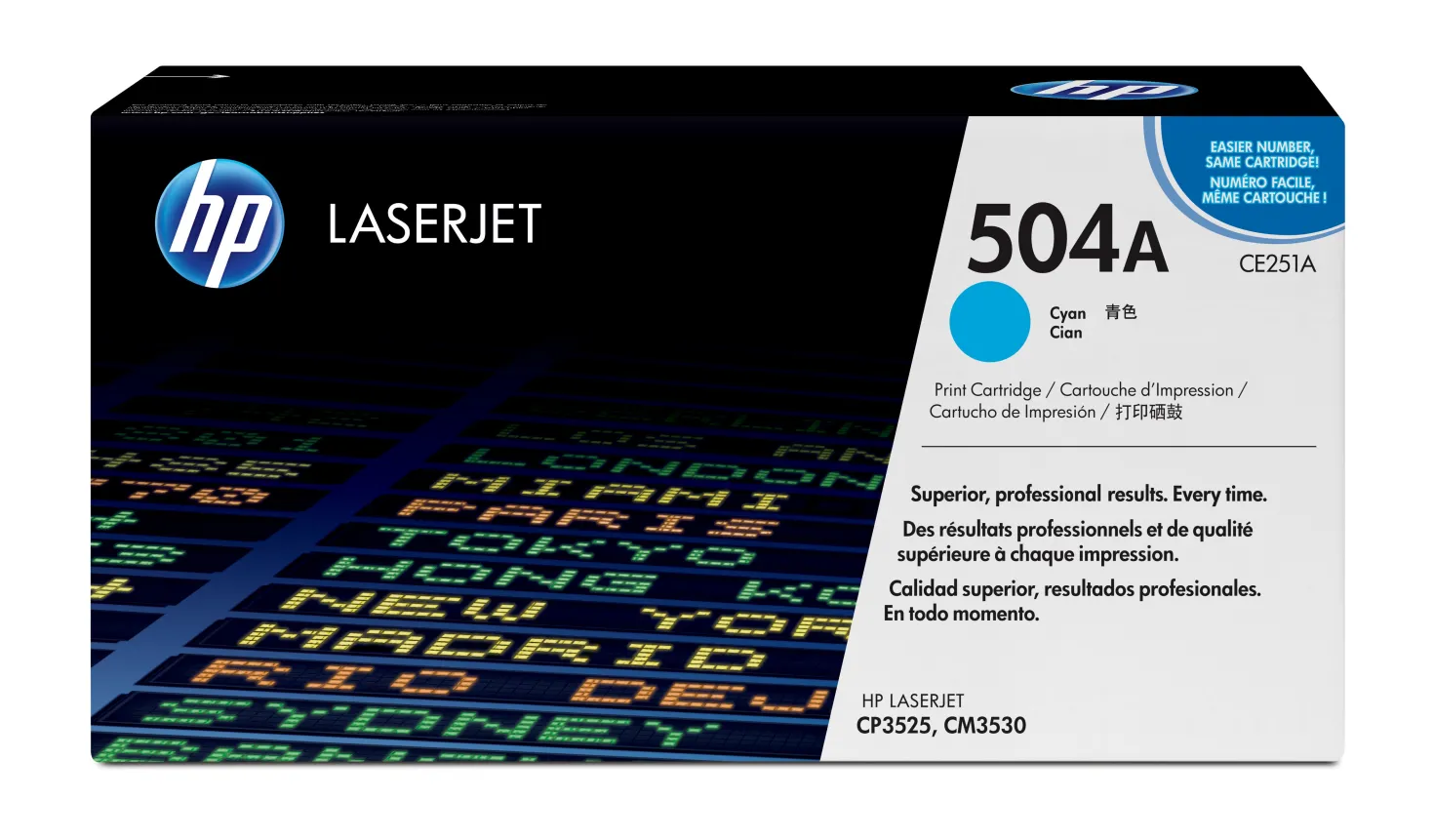 Lasertoner HP no 504A CE251A cyan