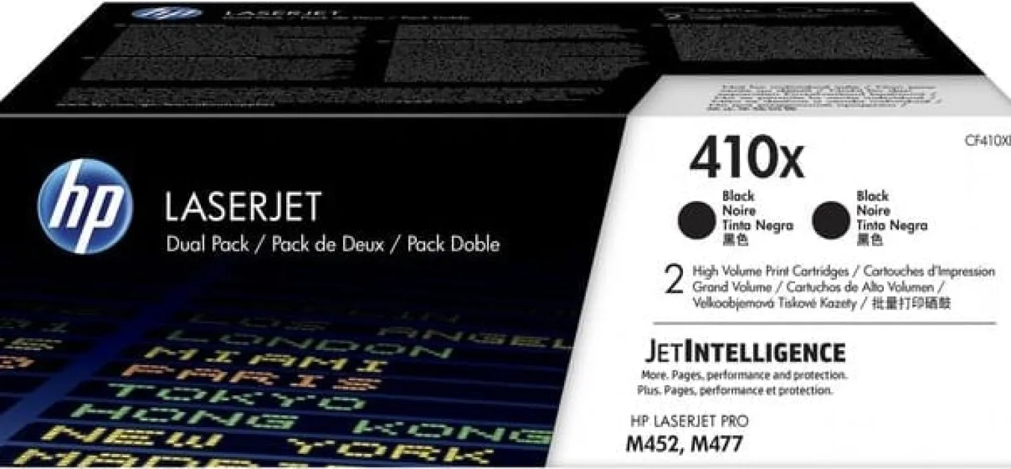 Lasertoner HP 410XD svart 2-pack