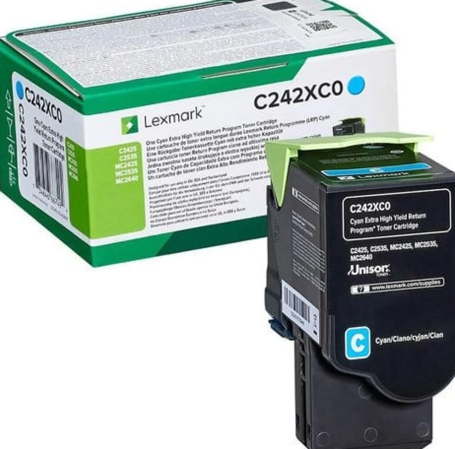 Lasertoner Lexmark C242 EHY cyan