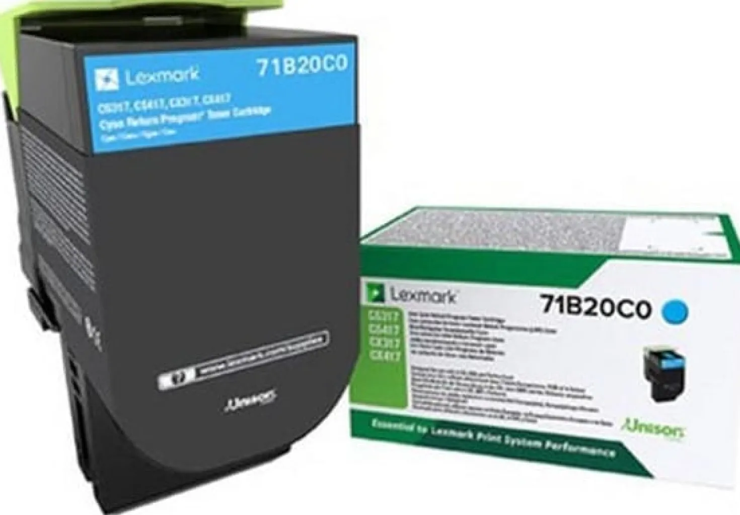 Lasertoner Lexmark CS317/CX317 cyan (Return)