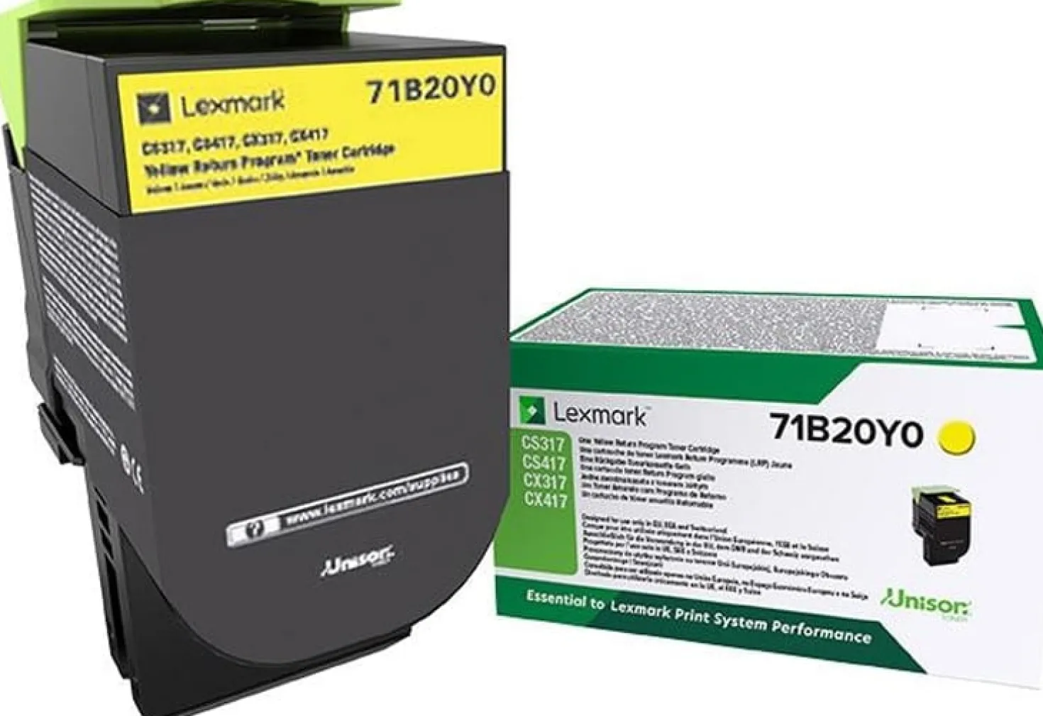 Lasertoner Lexmark CS317/CX317 gul (Return)