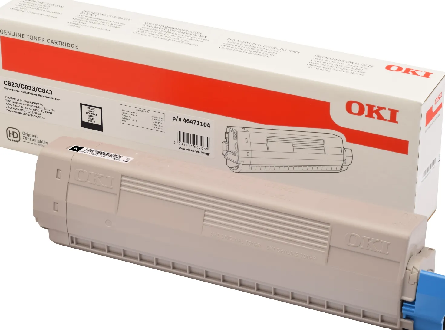 Lasertoner Oki C823dn/C823n svart