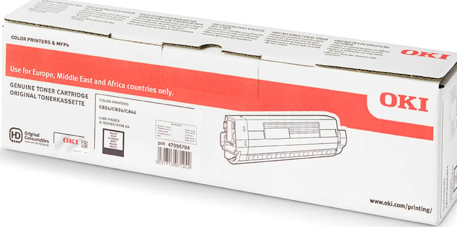 Lasertoner OKI C824 svart