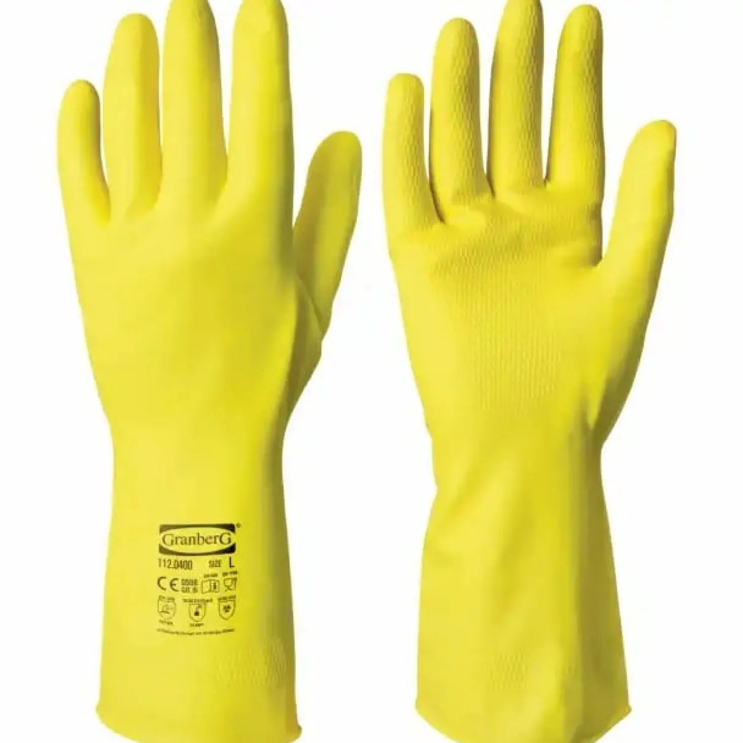 Latexhandske Granberg AM364, gul, livsmedelshantering