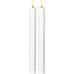 LED Antikljus Star Trading Flamme, vit, 2-pack, 25 cm