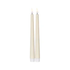 LED Antikljus Star Trading Flamme, vit, 2-pack, 25 cm