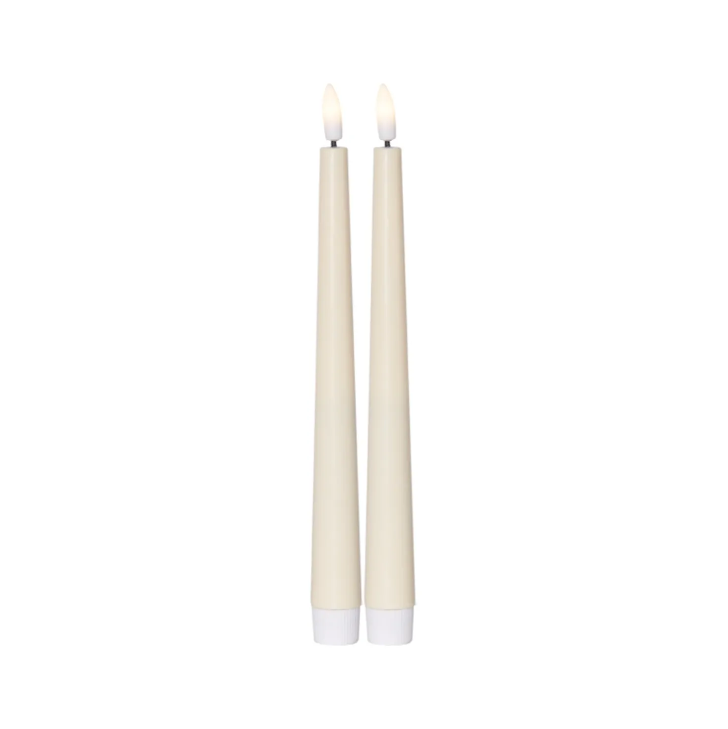 LED Antikljus Star Trading Flamme, vit, 2-pack, 25 cm