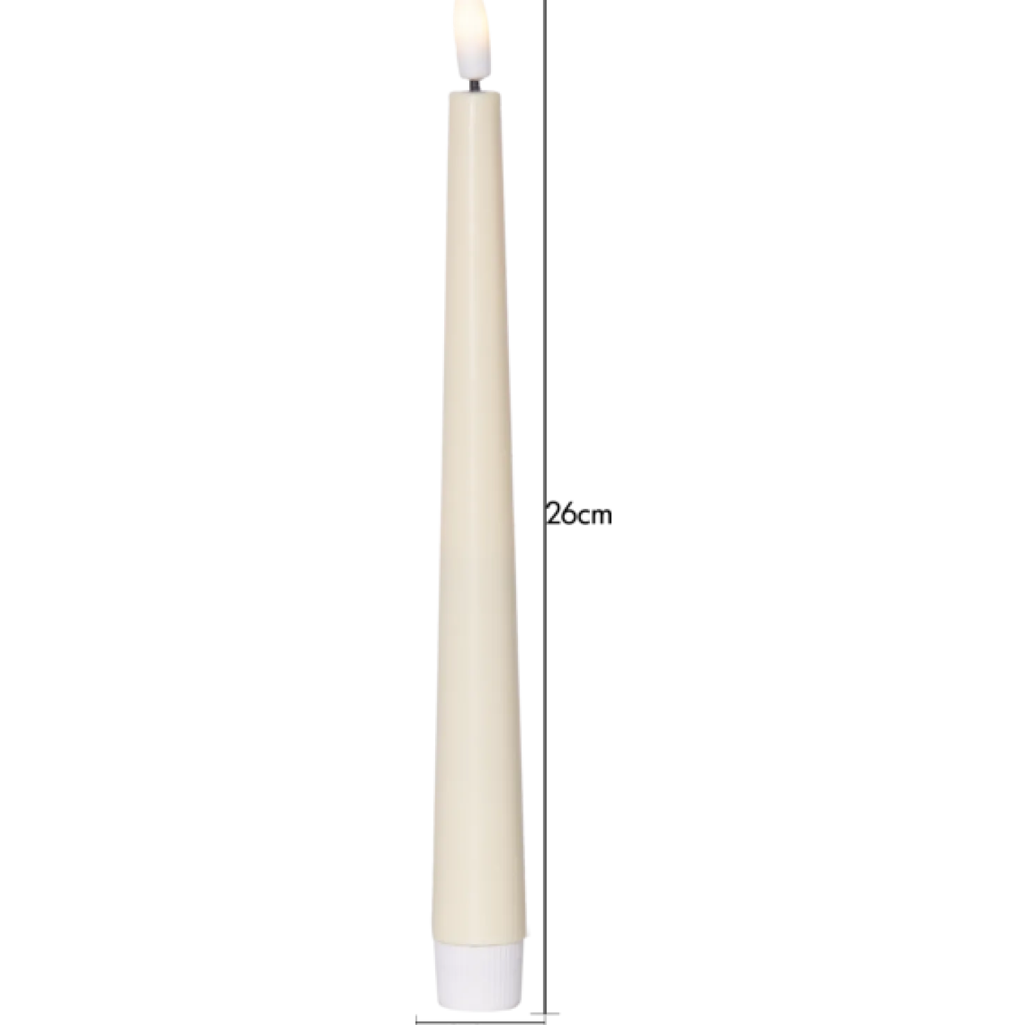 LED Antikljus Star Trading Flamme, vit, 2-pack, 25 cm