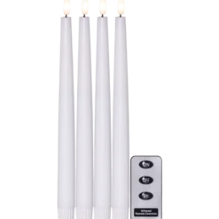 LED Antikljus Star Trading Flamme Slim Vit, 4-pack, 2,1x28,5 cm
