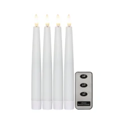 LED Antikljus Star Trading Flamme Slim Vit, 4-pack, 2,1x28,5 cm