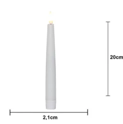 LED Antikljus Star Trading Flamme Slim Vit, 4-pack, 2,1x28,5 cm
