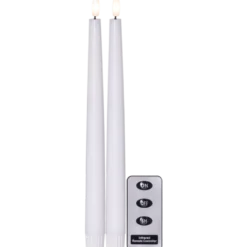 LED Antikljus Star Trading Flamme Slim, vit, 28,5 cm, 2-pack
